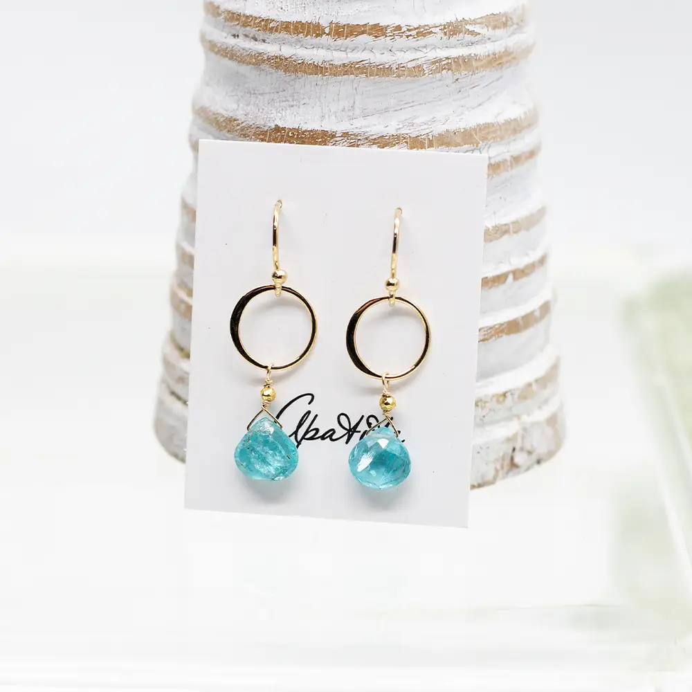 Apatit-Ring | Ohrringe gold - Dianas Klosterlädchen