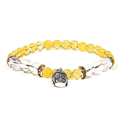 Armband Citrin Bergkristall mit Buddha - Dianas Klosterlädchen