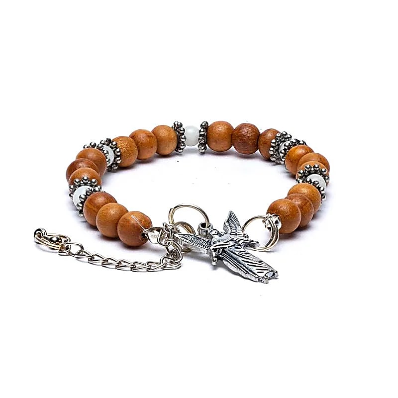 Armband Erzengel Gabriel Regenbogen-Mondstein - Dianas Klosterlädchen