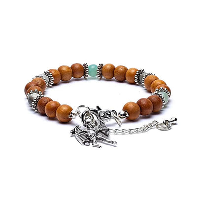 Armband Erzengel Michael Aquamarin - Dianas Klosterlädchen