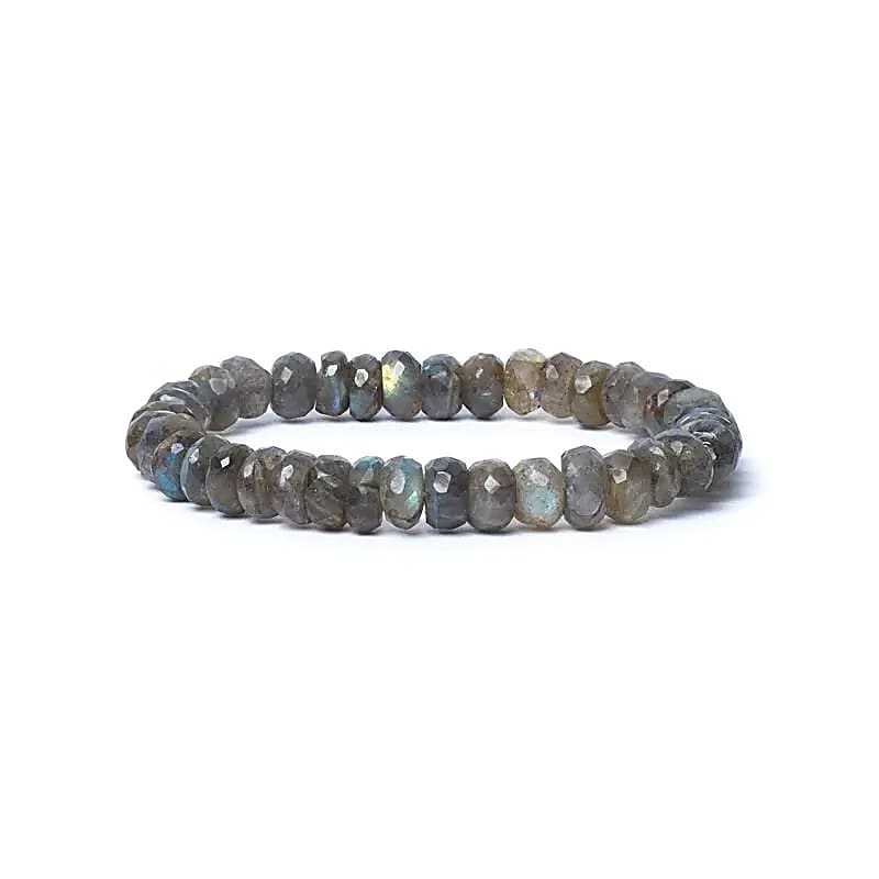 Armband Labradorit Facette elastisch breit - Dianas Klosterlädchen
