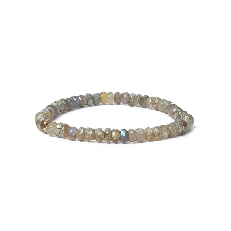 Armband Labradorit Facette elastisch schmal - Dianas Klosterlädchen