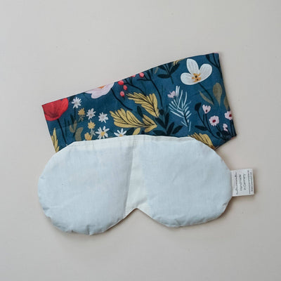 Augenkissen mit Bio-Dinkel & Bio-Lavendel Blumen Blau - Dianas Klosterlädchen