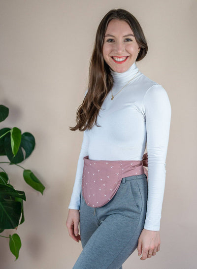 Bauch- und Rückenwärmer zum Umbinden - Bellywrap Rosa - Dianas Klosterlädchen