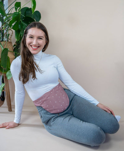 Bauch- und Rückenwärmer zum Umbinden - Bellywrap Rosa - Dianas Klosterlädchen