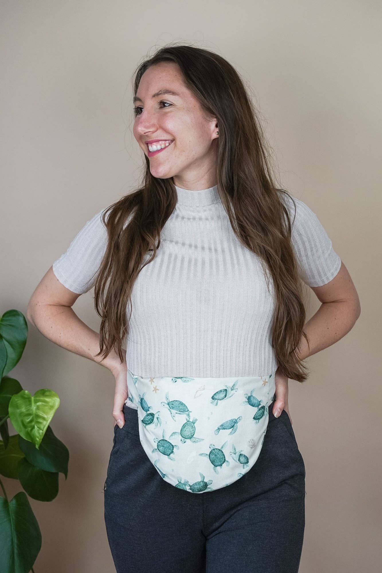 Bauch- und Rückenwärmer zum Umbinden - Bellywrap Schildkröte - Dianas Klosterlädchen