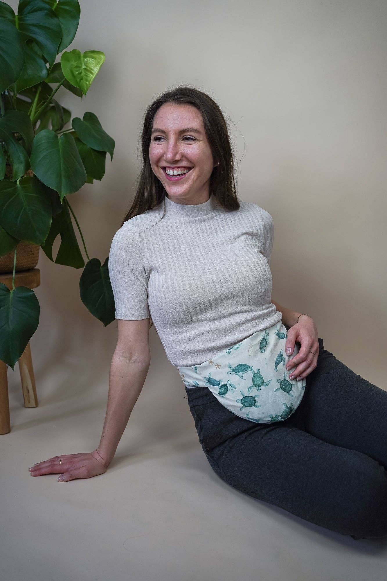 Bauch- und Rückenwärmer zum Umbinden - Bellywrap Schildkröte - Dianas Klosterlädchen