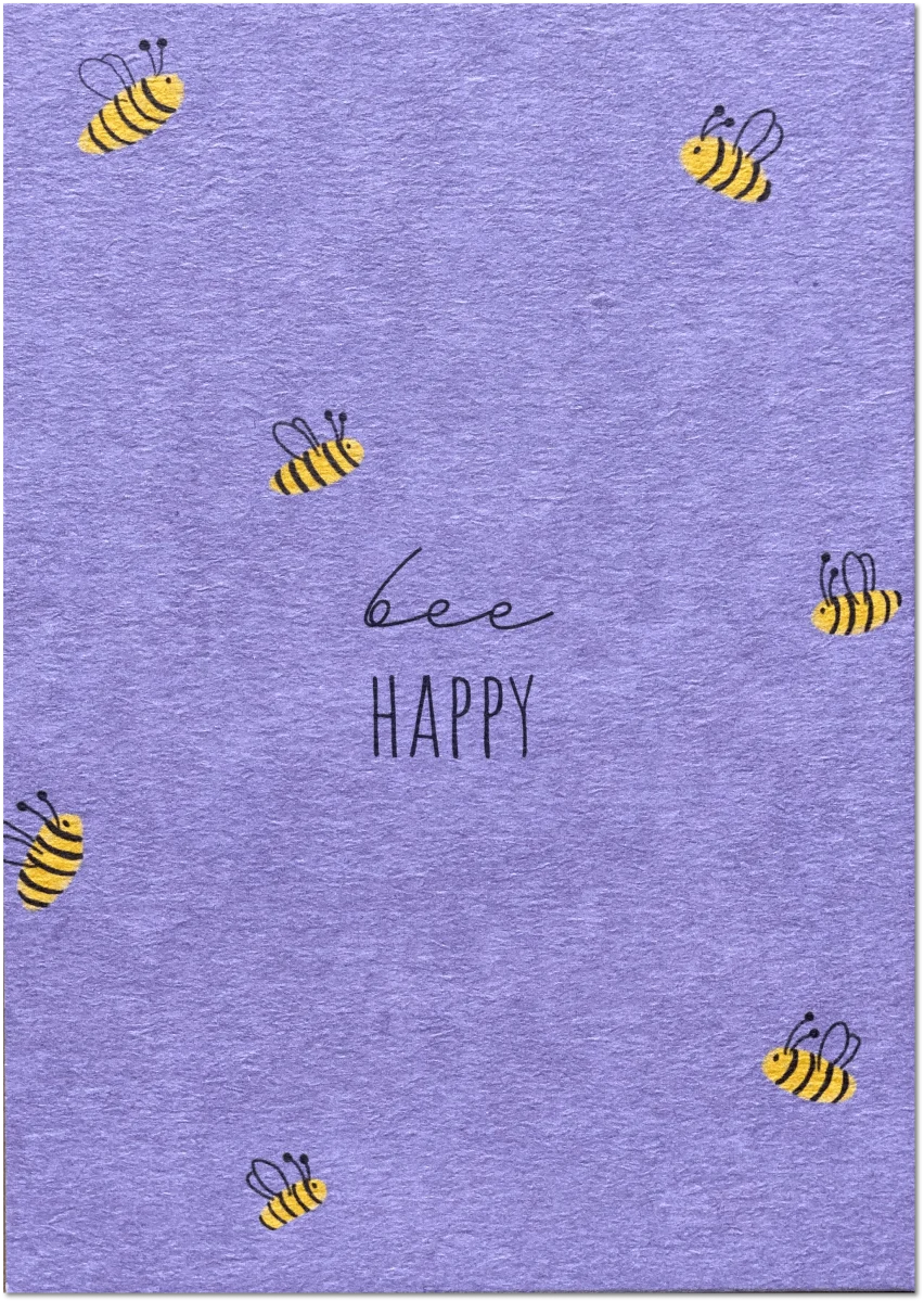 Bee Happy Grußkarte - Dianas Klosterlädchen
