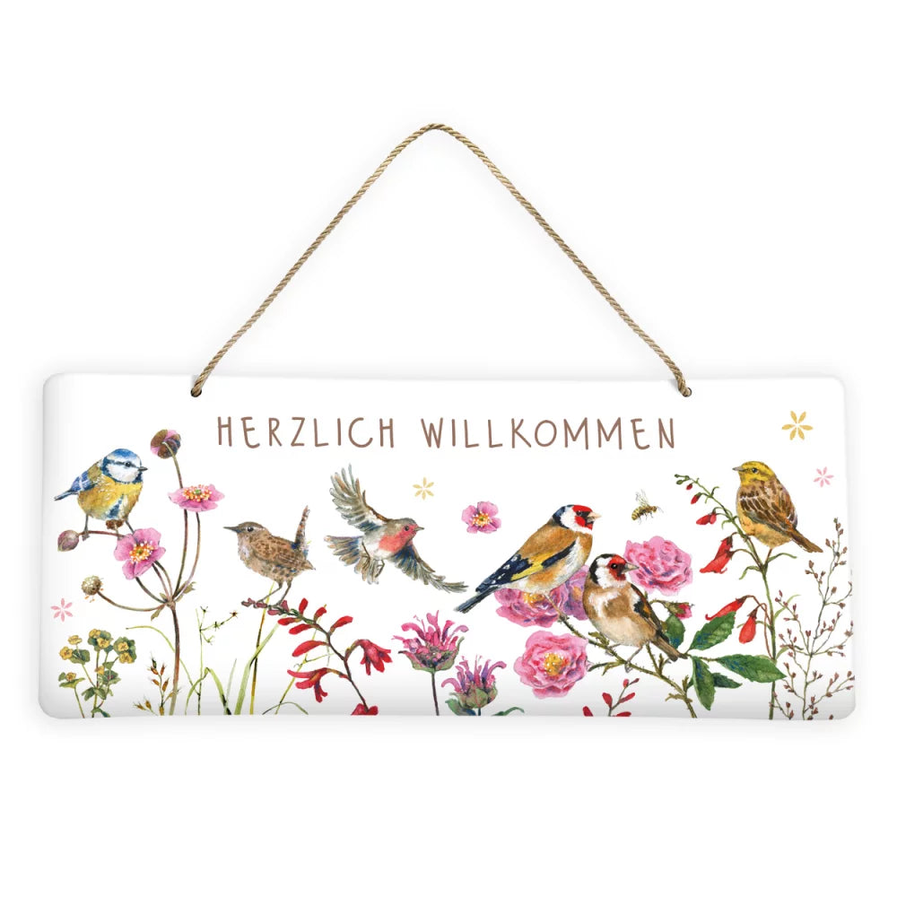 Blechschild Zeit für Harmonie "Herzlich Willkommen" - Dianas Klosterlädchen