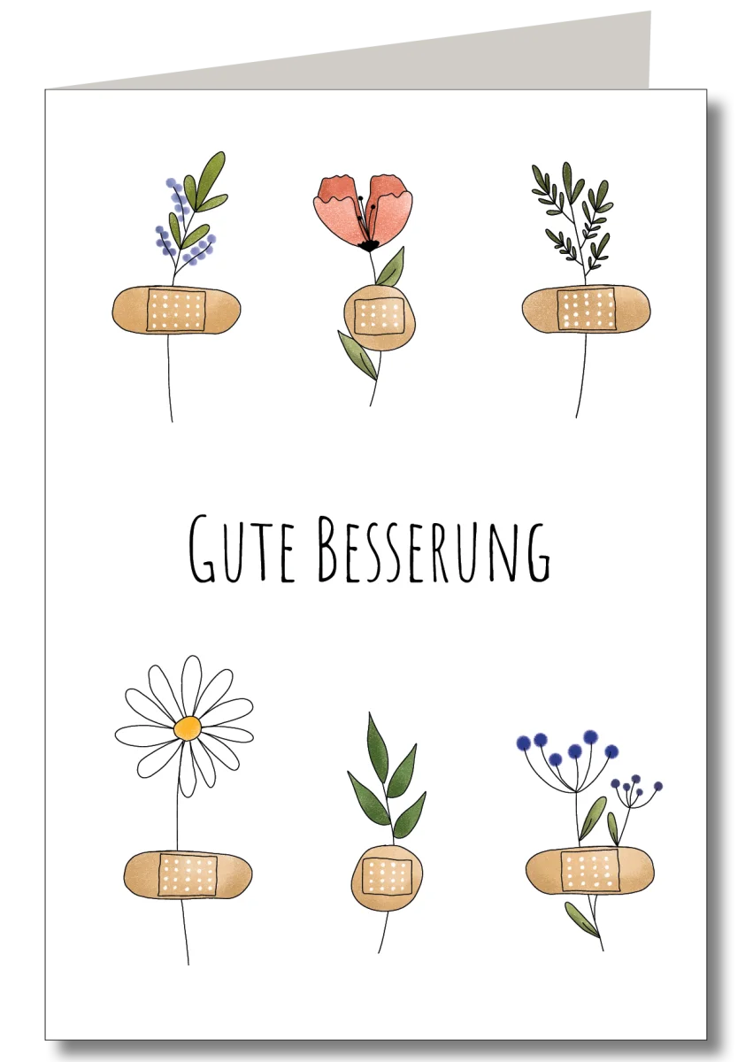 Blumenpflaster Klappkarte - Dianas Klosterlädchen