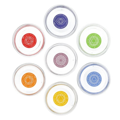 Chakra Gläser 7er-Set Nature design - Dianas Klosterlädchen