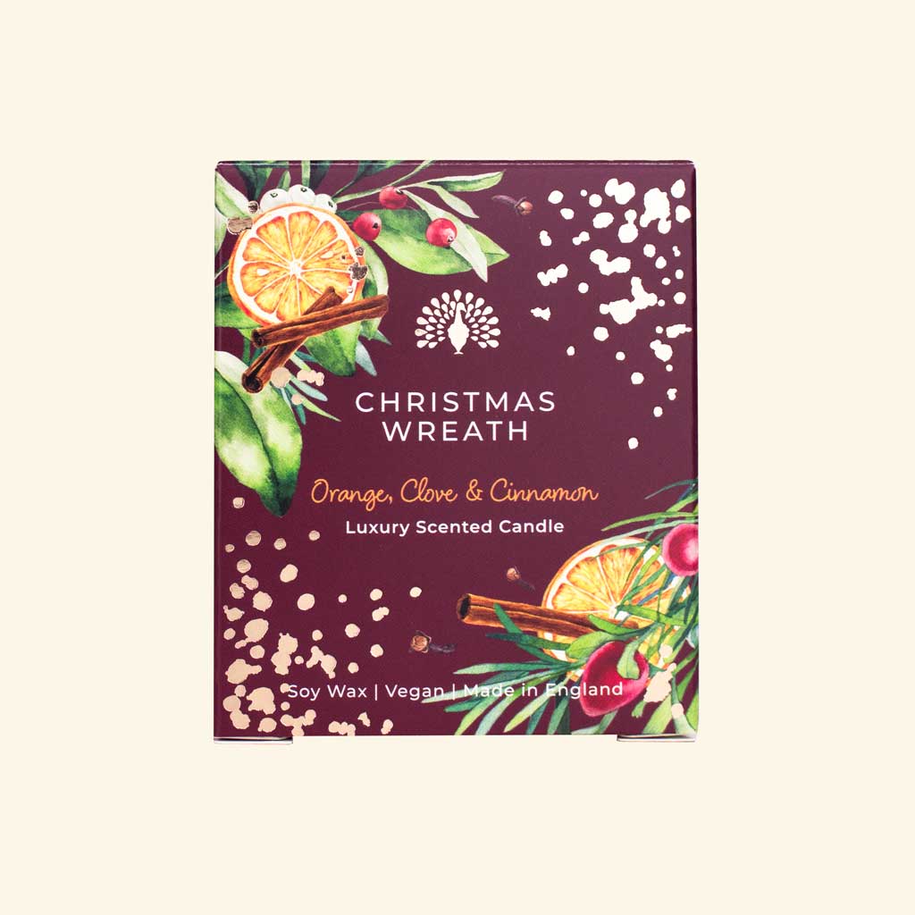 CHRISTMAS WREATH Luxus Duftkerze 170ml - Dianas Klosterlädchen