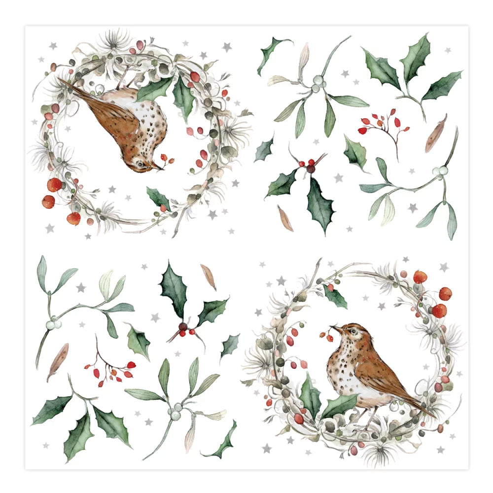 Cocktailserviette Weihnachtskränze - Dianas Klosterlädchen