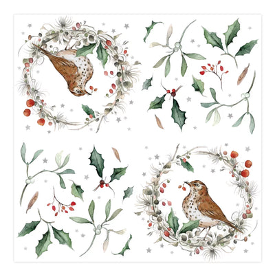 Cocktailserviette Weihnachtskränze - Dianas Klosterlädchen
