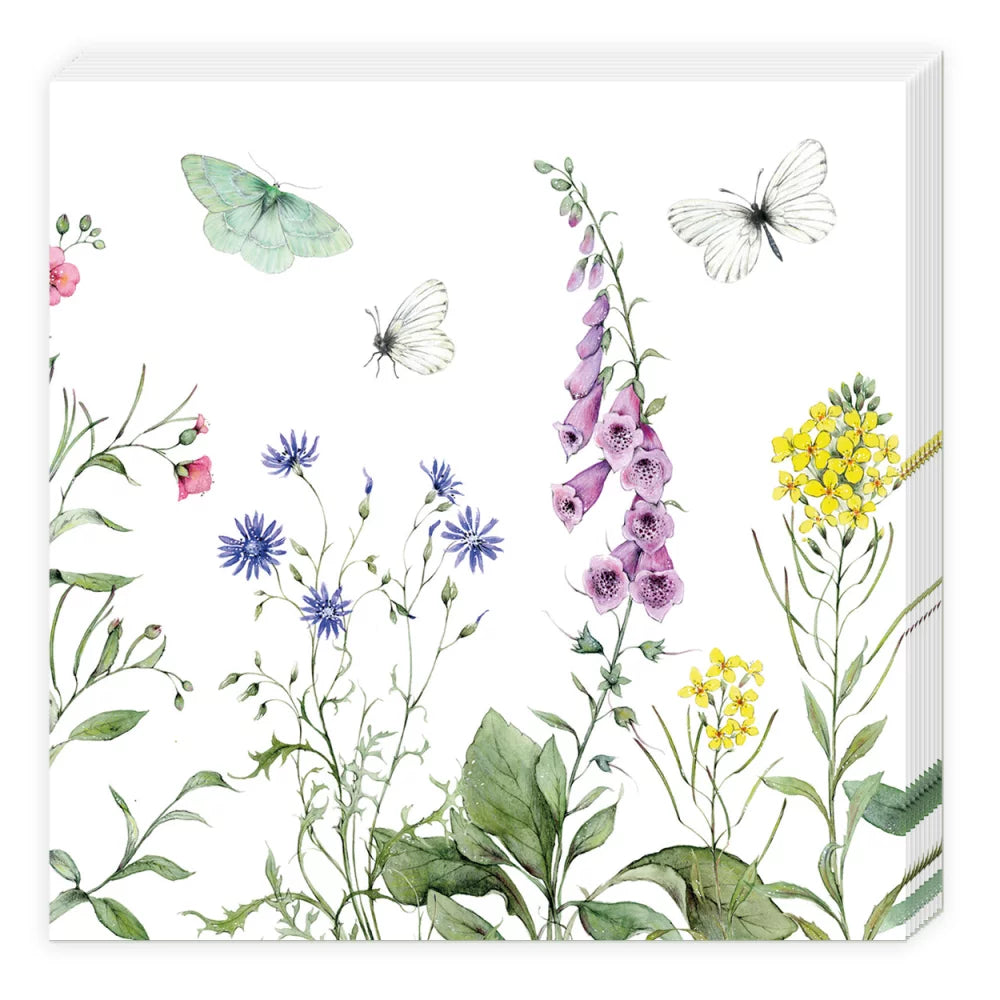 Cocktailserviette Wildblumen - Dianas Klosterlädchen