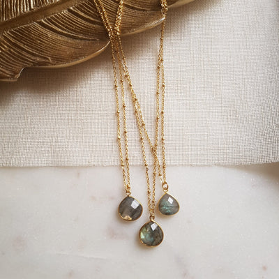 COLLIER JUSTINE LABRADORIT - Dianas Klosterlädchen