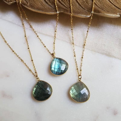 COLLIER JUSTINE LABRADORIT - Dianas Klosterlädchen