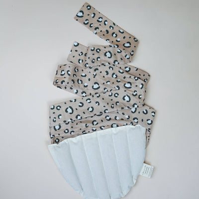 Dinkelkissen zum Umbinden - Bellywrap Leomuster beige - Dianas Klosterlädchen