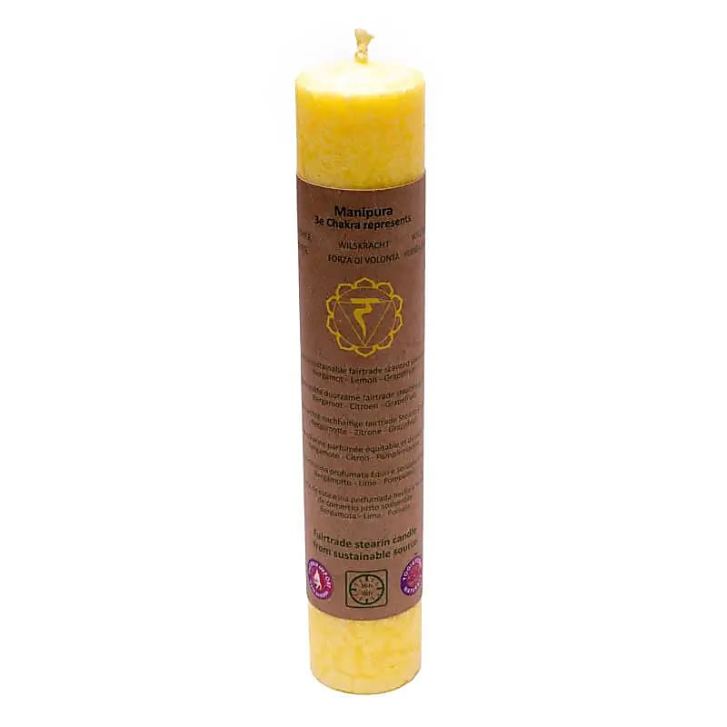 Duftkerze 3. Chakra 20cm | Tafelkerze - Dianas Klosterlädchen