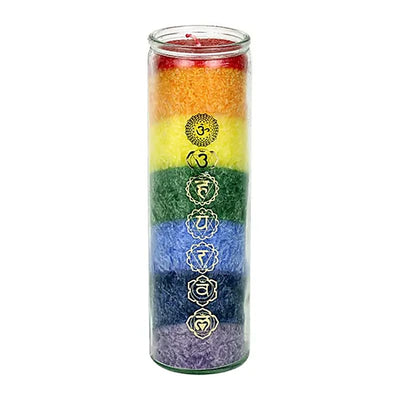 Duftkerze "7 Chakras" in Regenbogenfarben - Dianas Klosterlädchen