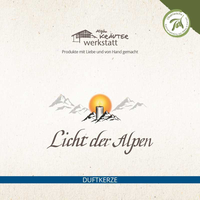 Duftkerze Licht der Alpen - Die Blumige - Dianas Klosterlädchen