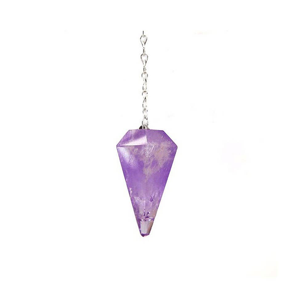 Facettierter Amethyst Pendel - Dianas Klosterlädchen