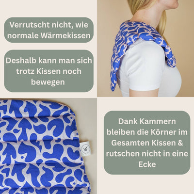 Wärmekissen mit Dinkel gefüllt für Nacken & Rücken
