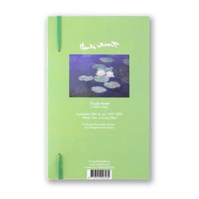 Softcover-Notizbuch A5 mit Monets Seerosen im Abendlicht, ca. 80 Seiten Rückseite