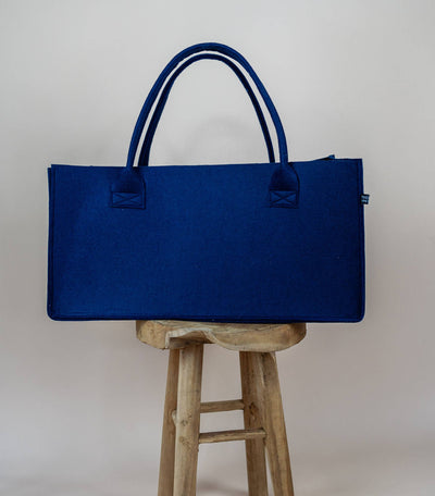 Filztasche grau, Shopper Filz, Filshopper, große Filztasche - Dianas Klosterlädchen