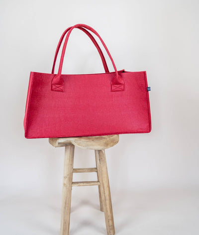 Filztasche grau, Shopper Filz, Filshopper, große Filztasche - Dianas Klosterlädchen