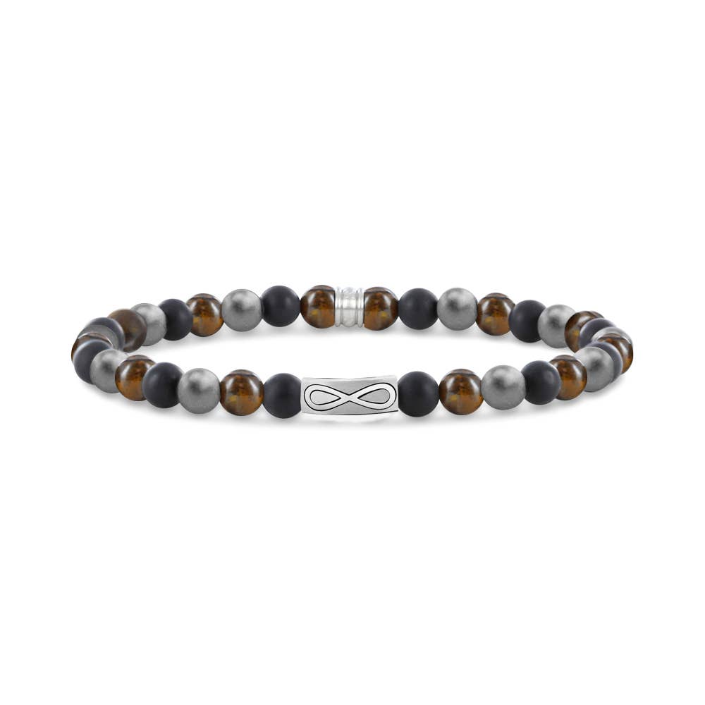 Frank 1967 - Frank 1967 Perlenarmband Tigerauge, Hämatit und schwarzer Achat - Dianas Klosterlädchen