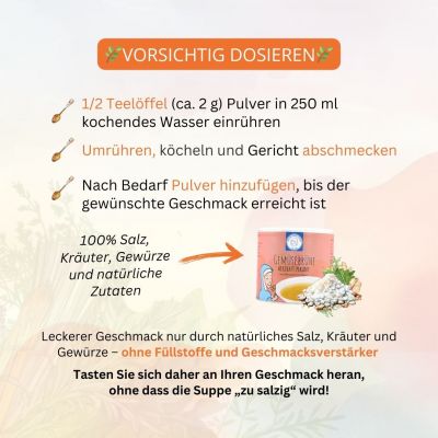 Gemüsesuppe herzhaft pikant 350g | Hildegard von Bingen - Dianas Klosterlädchen