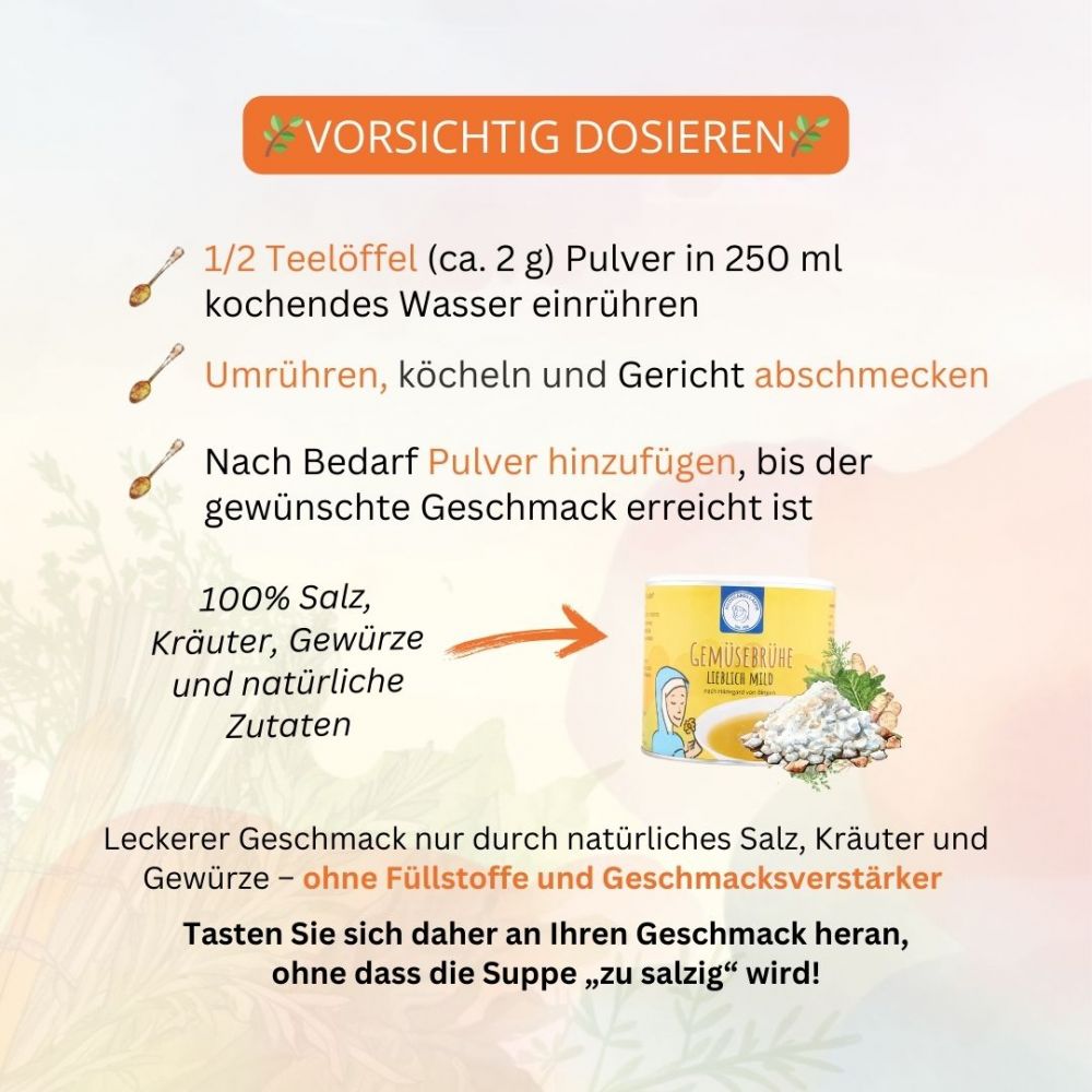 Gemüsesuppe lieblich mild 350g | Hildegard von Bingen - Dianas Klosterlädchen