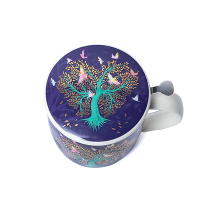 Geschenk-Set Teetasse mit Sieb Lovebirds - Dianas Klosterlädchen