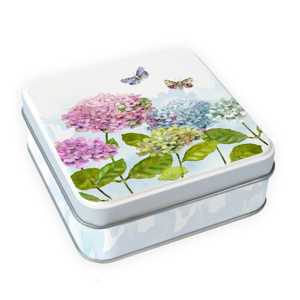 Geschenkdose Hortensien