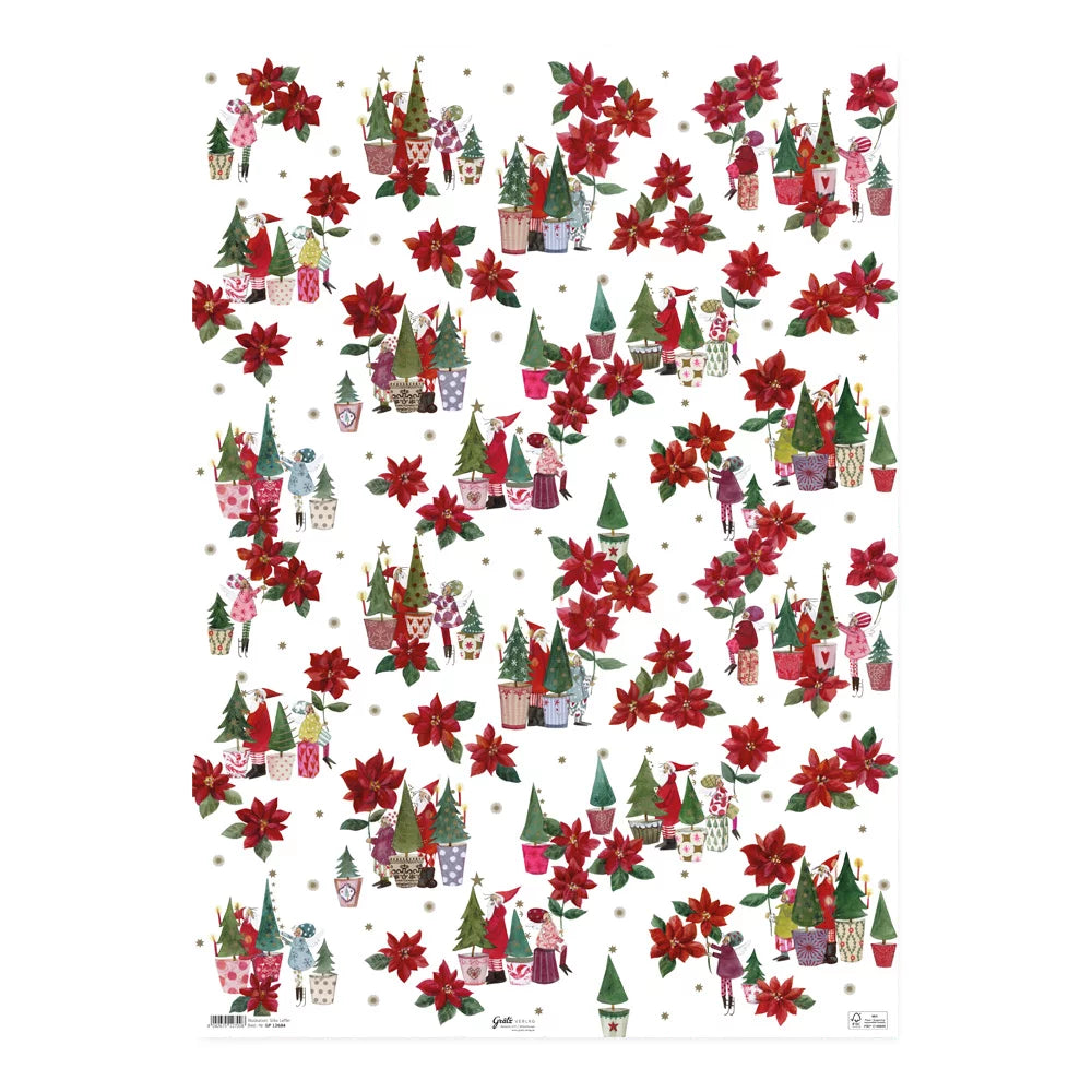 Geschenkpapier Weihnachtssterne - Dianas Klosterlädchen