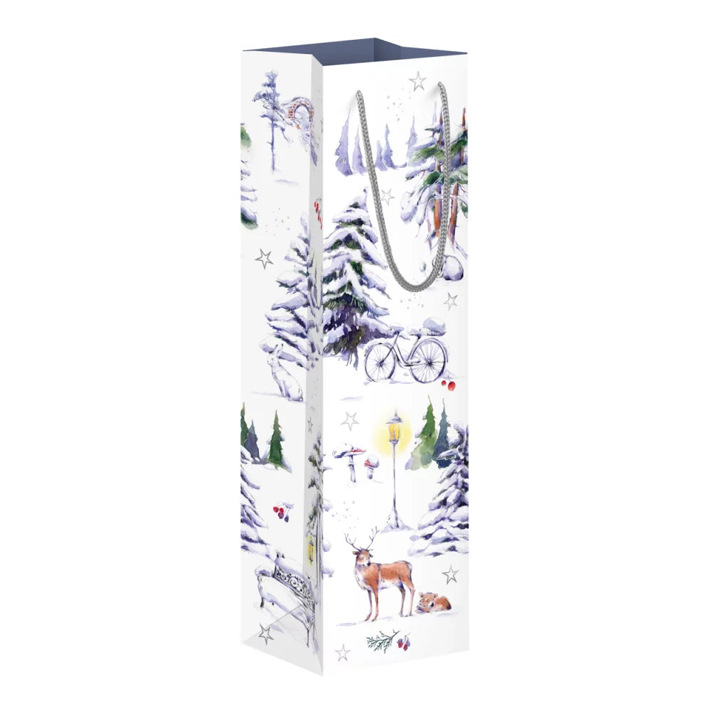 Geschenktasche für Flaschen Winterpark - Dianas Klosterlädchen