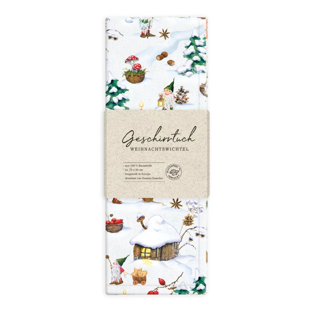 Geschirrtuch Weihnachtswichtel - Dianas Klosterlädchen