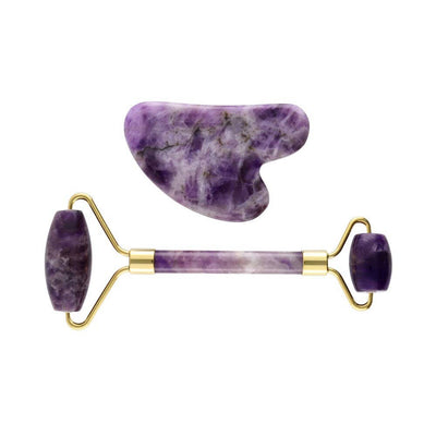Gua Sha-Massage Set und Amethyst - Dianas Klosterlädchen