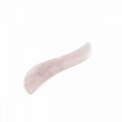 Gua sha Massagestein | S-Form Rosenquarz - Dianas Klosterlädchen