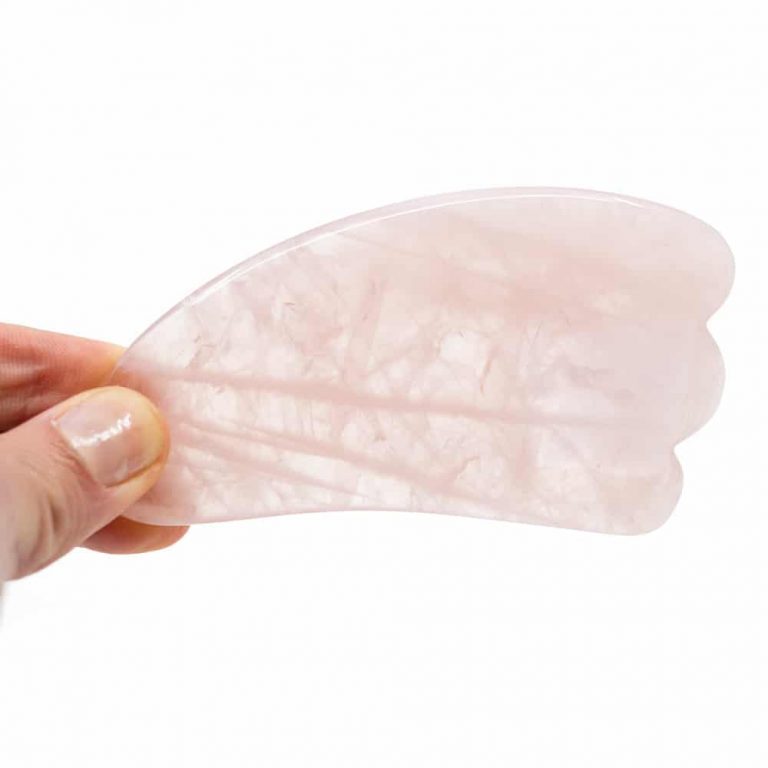 Gua sha Massagestein | Wolke Rosenquarz - Dianas Klosterlädchen