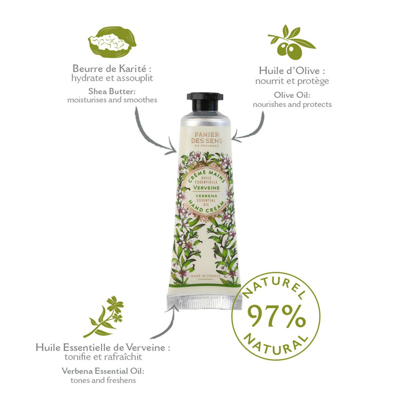 Handcreme 30 ml | Energetisiernde Verbene - Dianas Klosterlädchen