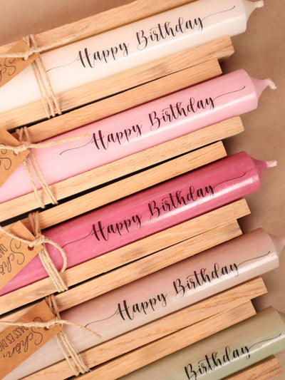 "Happy Birthday" Kerze - Dianas Klosterlädchen