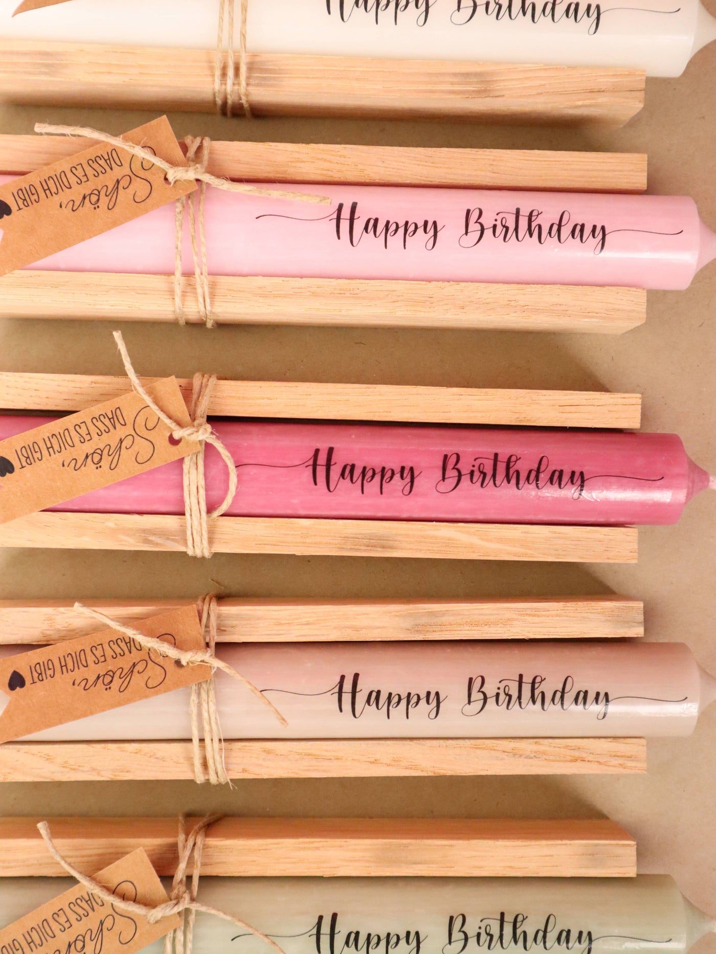 "Happy Birthday" Kerze - Dianas Klosterlädchen