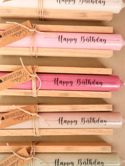 "Happy Birthday" Kerze - Dianas Klosterlädchen