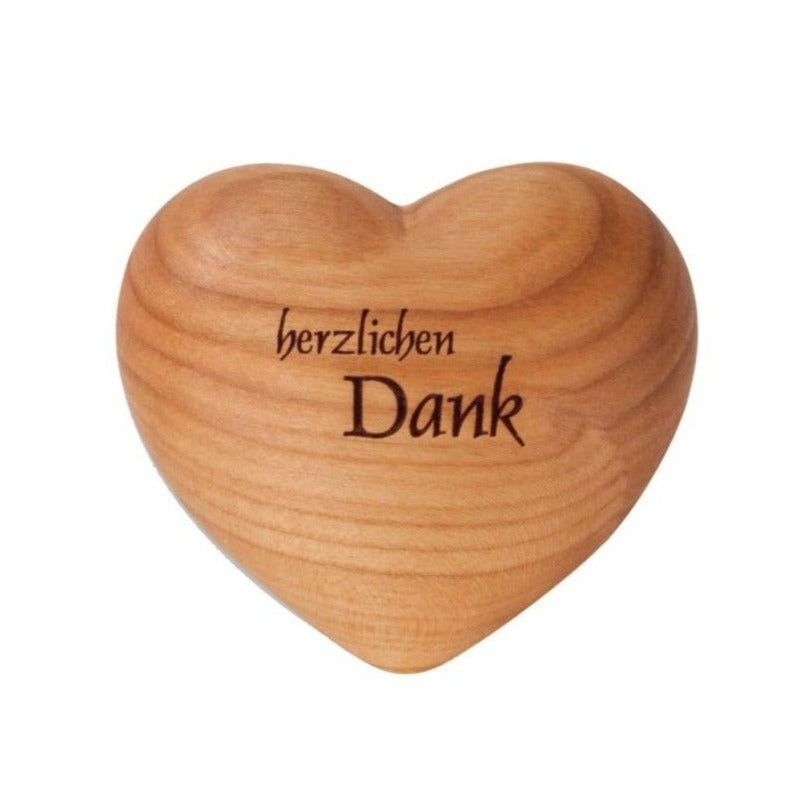 "Herzlichen Dank!" Herz mit Gravur aus Holz - Dianas Klosterlädchen