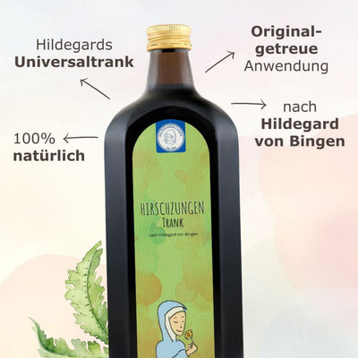 Hirschzungen Trank 500ml |Hildegard von Bingen - Dianas Klosterlädchen