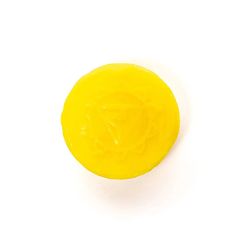 Holy Lama Seife Solarplexus Chakra, Manipura in Palmblatt - Dianas Klosterlädchen