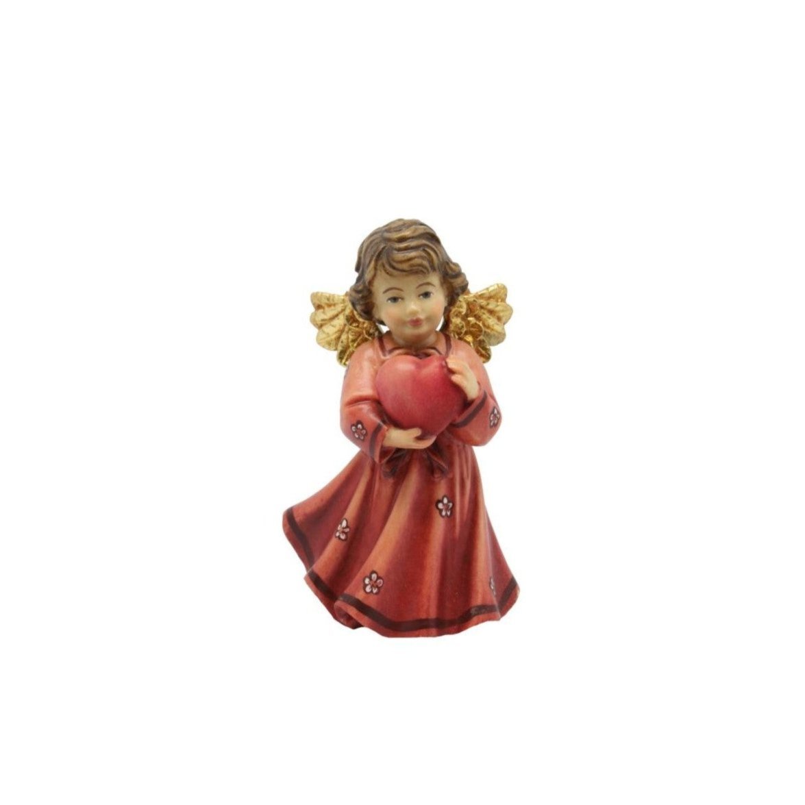 Holzengel mit Herz 5cm in rot - Dianas Klosterlädchen