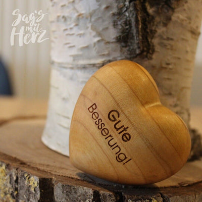 Holzherz Gute Besserung - Dianas Klosterlädchen